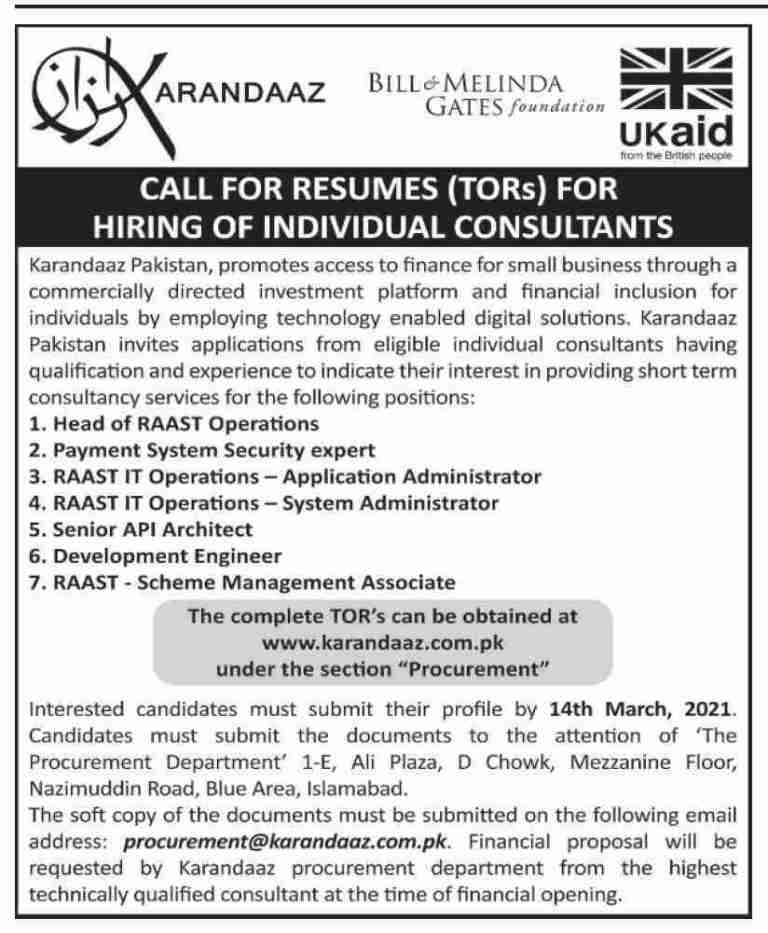 Karandaaz Pakistan Latest Jobs in 2021