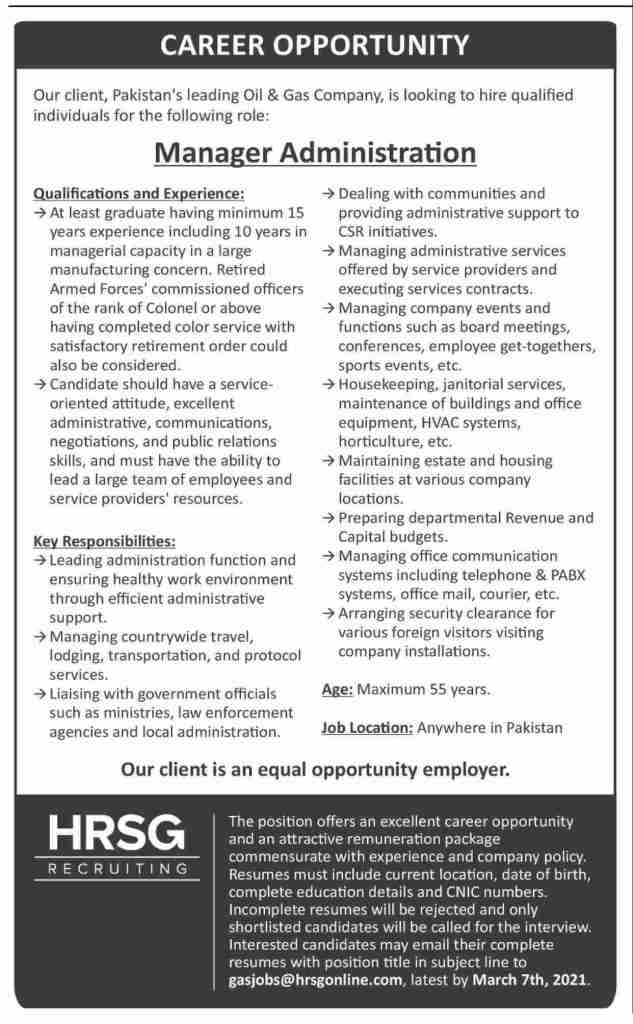 Pakistan's Leading Oil & Gas Company Latest Job Opportunities in 2021